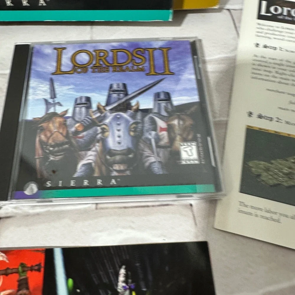 Lords of the‎ Realm II PC CD ROM Game Sierra 1996 Teen T